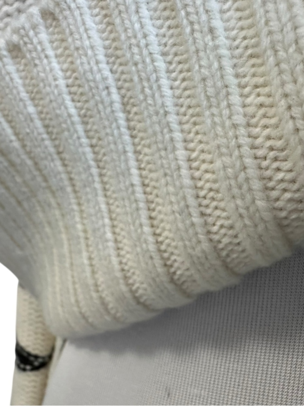 Veronica Beard Womens Viori Striped Wool Blend Sweater Sz Large White Black - Picture 12 of 14